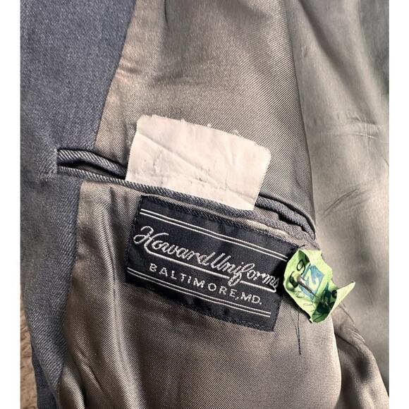 Vtg 70s Greyhound Bus Drivers Howard Uniform Wool ZipUp Jacket Gray Blue Costume - Picture 6 of 16